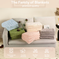 SUNNY HEAT Flannel Blanket Queen Size Luxury Bed Blanket, All Season Comfort, Skin Friendly & Lightweight, White