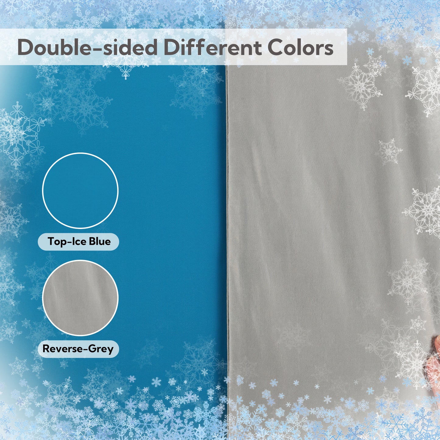 SUNNY HEAT Cooling Summer Comforter 28"x40", Cooling Blanket for Hot Sleepers, Lightweight Breathable Double-Sided Quilt, Blue & Gray
