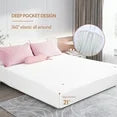 SUNNY HEAT Electric Mattress Pad Full Size with 4 Temperature 10H Auto-off, White