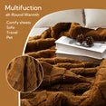 SUNNY HEAT Sherpa Blanket Queen Size 60''x80'' All-Season Lightweight Ultra Soft Bed Blanket Couch, Bed, Sofa, Travel Use, Gift, Light Coffee