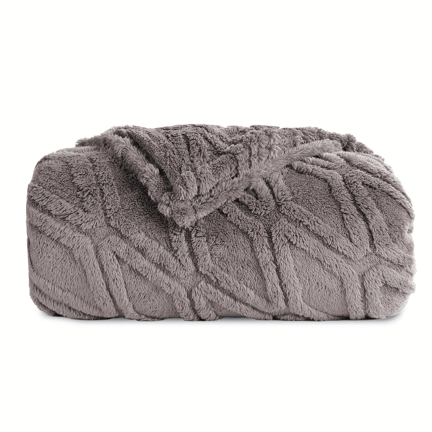 SUNNY HEAT Sherpa Blanket Queen Size 60''x80'' All-Season Ultra Soft Bed Blanket Couch, Bed, Sofa, Travel Use, Light Grey