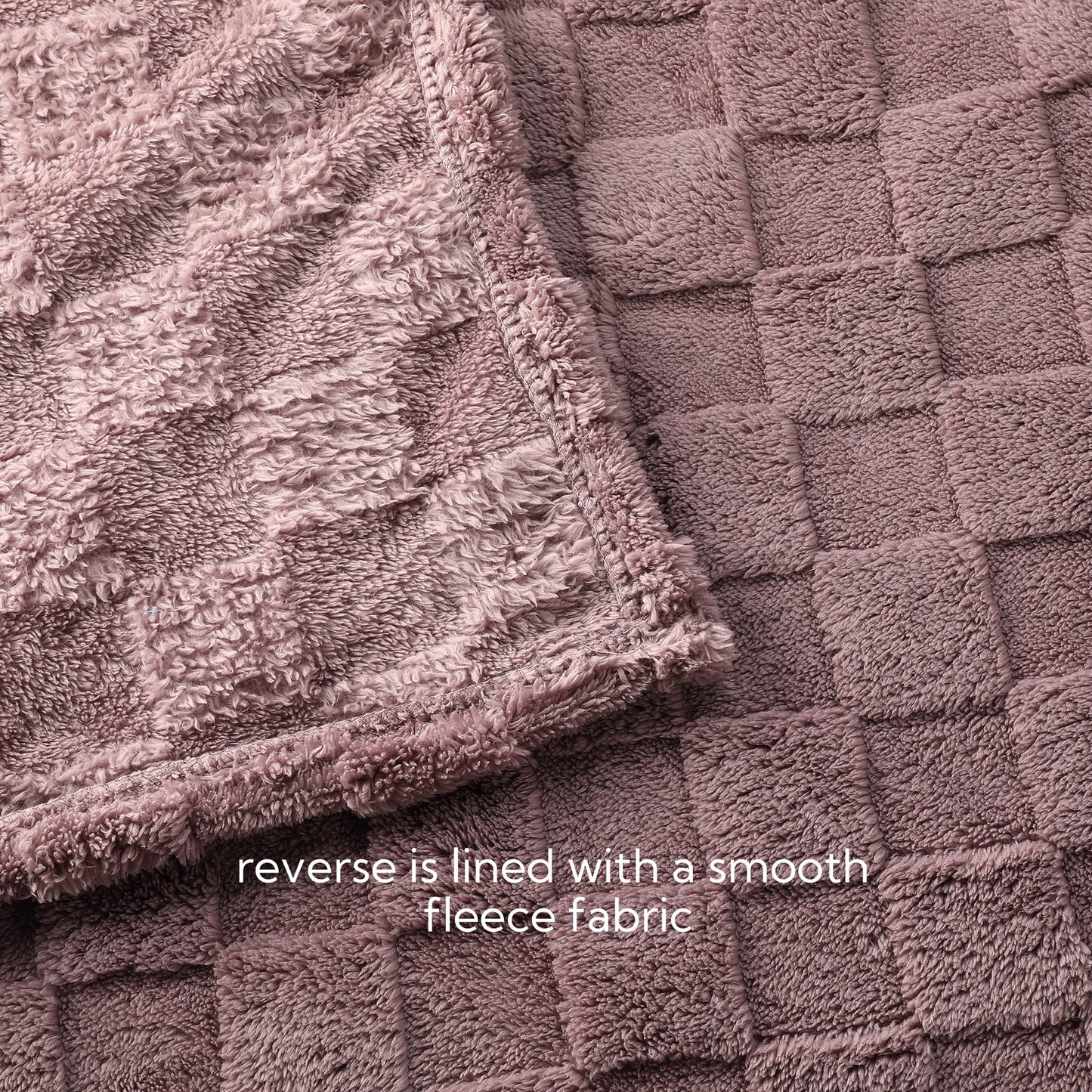 SUNNY HEAT Sherpa Blanket Queen Size 60''x80'' All-Season Lightweight Ultra Soft Bed Blanket Couch, Bed, Sofa, Travel Use, Gift, Berry