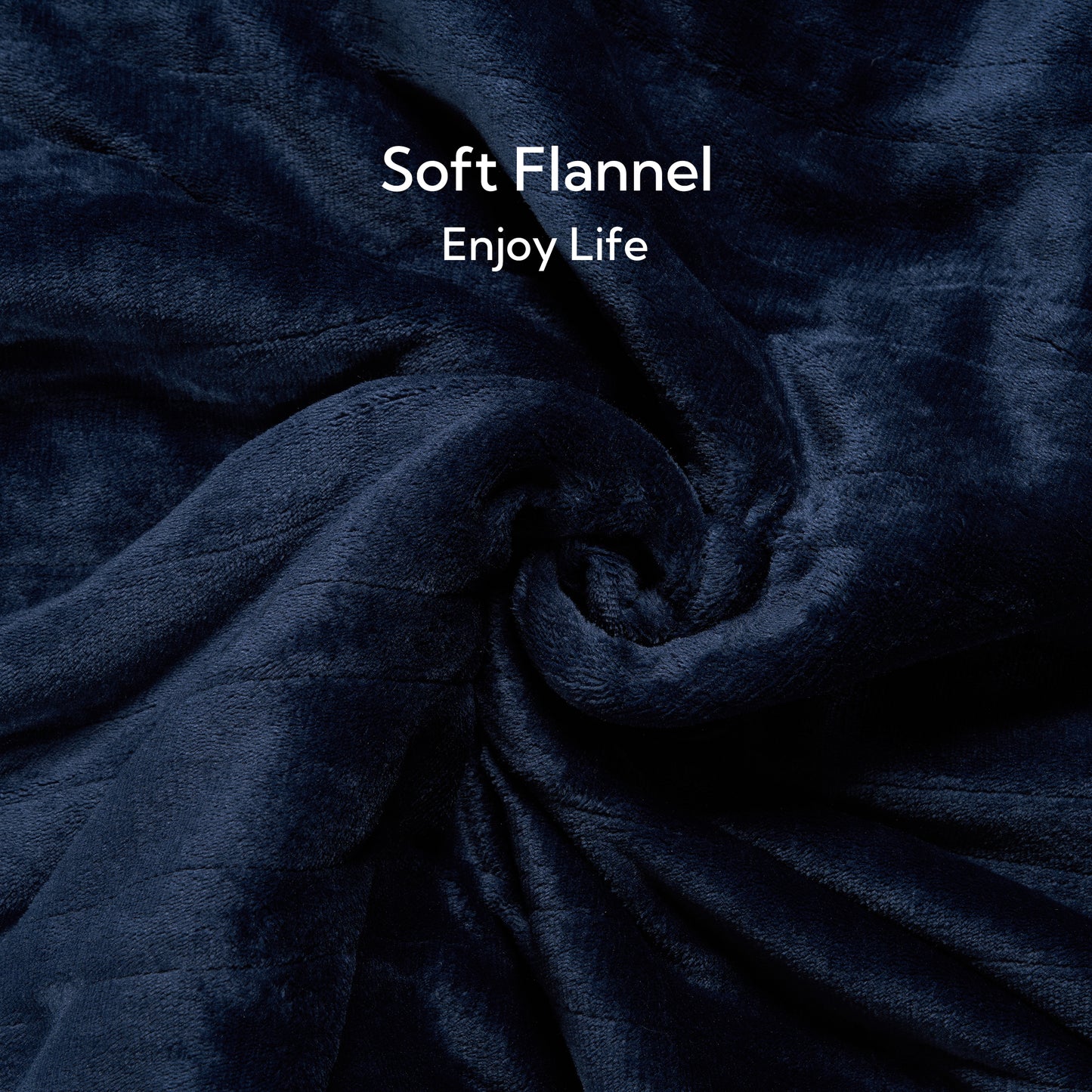 SUNNY HEAT Electric Heated Blanket Full Size 72" x 84" Soft Flannel with 4 Levels Heating & 10Hs Auto off, Machine Washable, Dark Navy