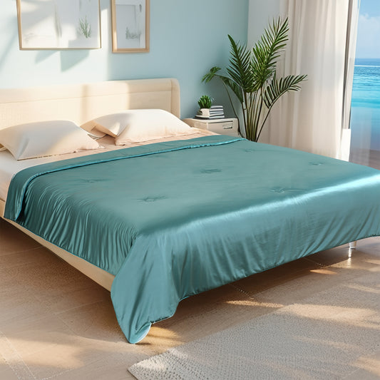 SUNNY HEAT Cooling Comforter Twin XL Size for Hot Sleepers and Night Sweats,  Teal, 59"x79"