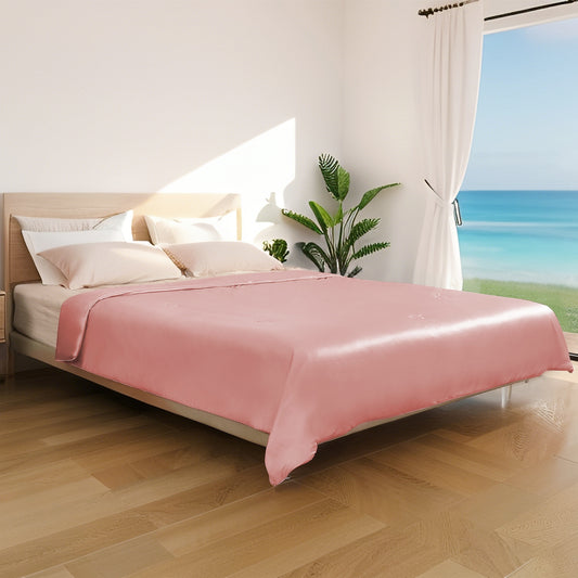 SUNNY HEAT Cooling Comforter Queen Size, Lightweight Breathable Soft Cooling Blanket for Hot Sleepers, Coral, 78"x90"