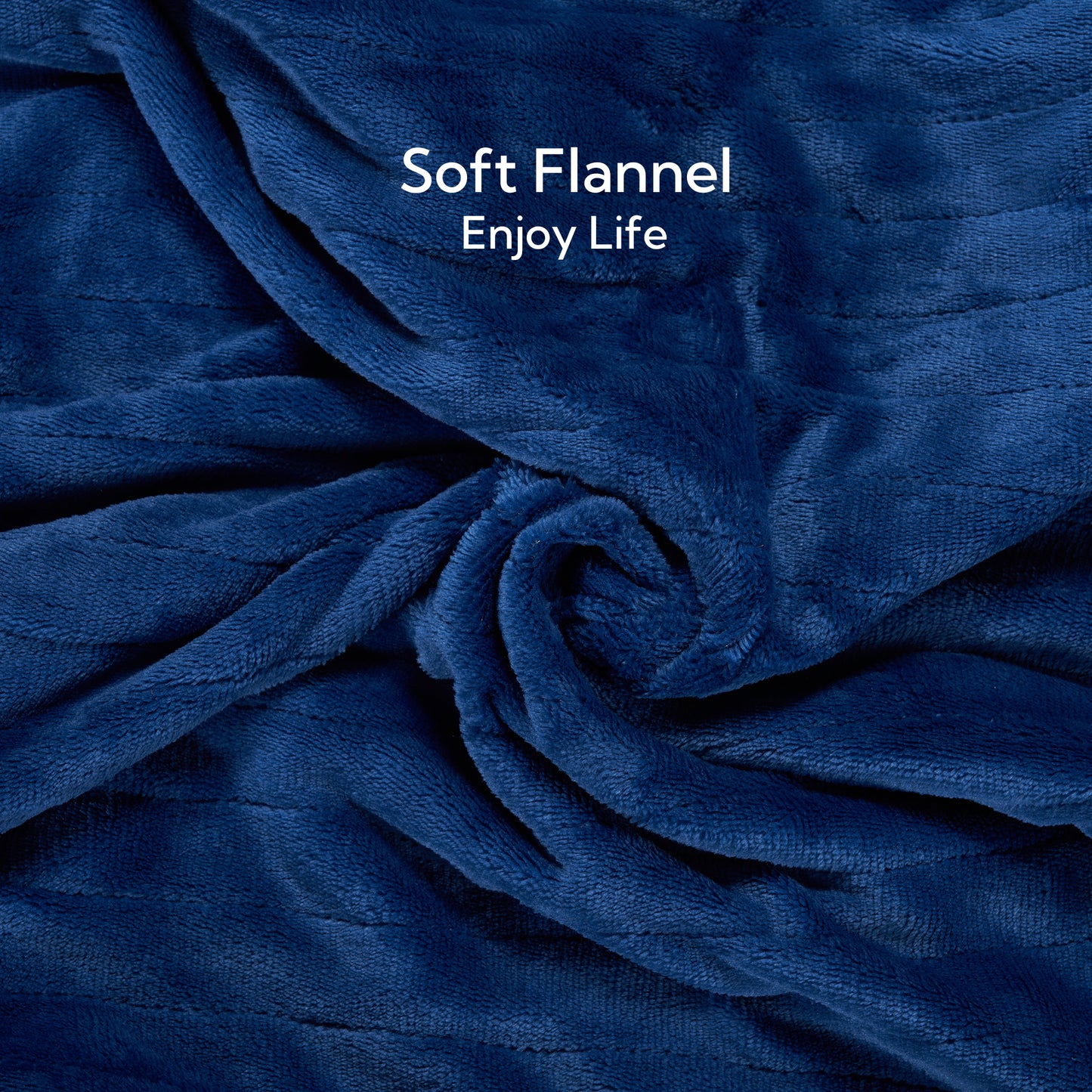 SUNNY HEAT Electric Heated Blanket Full Size 72" x 84" Soft Flannel with 9 Levels Heating & 10Hs Auto off, Machine Washable, Navy Blue