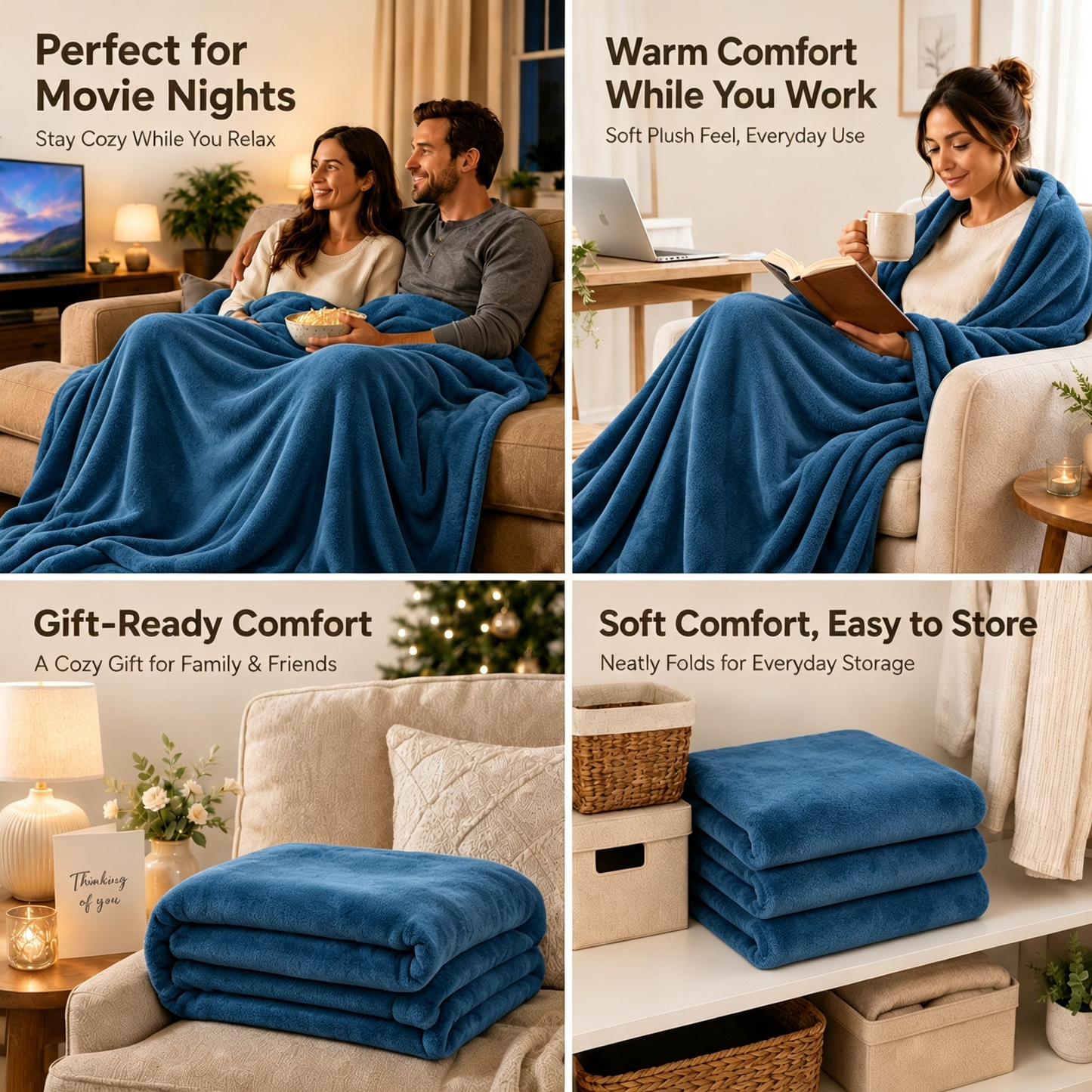 SUNNY HEAT Electric Heated Blanket Full Size 72" x 84" Soft Flannel with 4 Levels Heating & 10Hs Auto off, Machine Washable,Teal