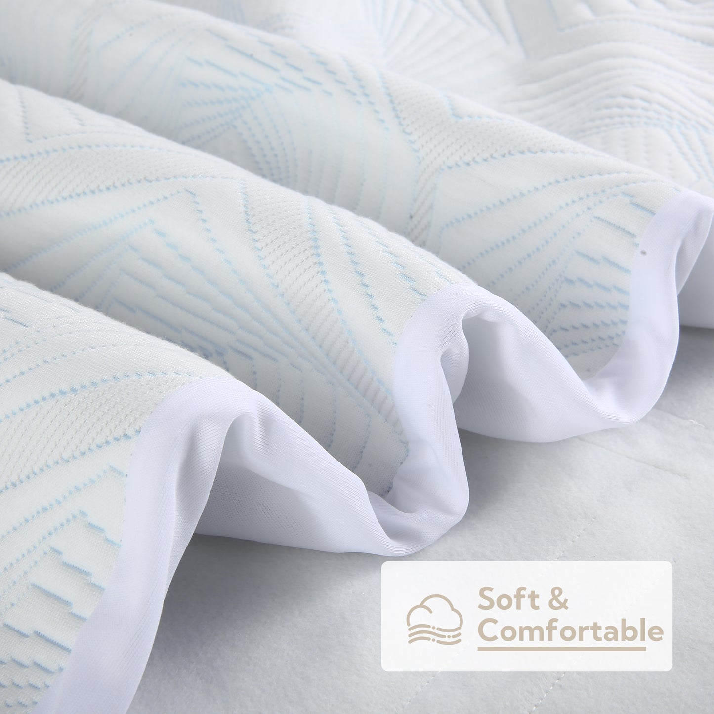 SUNNY HEAT Electric Mattress Pad Full Size with 4 Heat Setting 10H Auto-off, Hexagon White