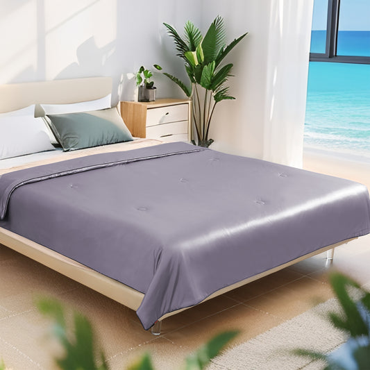 SUNNY HEAT Cooling Comforter Cal King, Reversible All Season Cooling Blanket, Dusty Lavender, 90"x108"