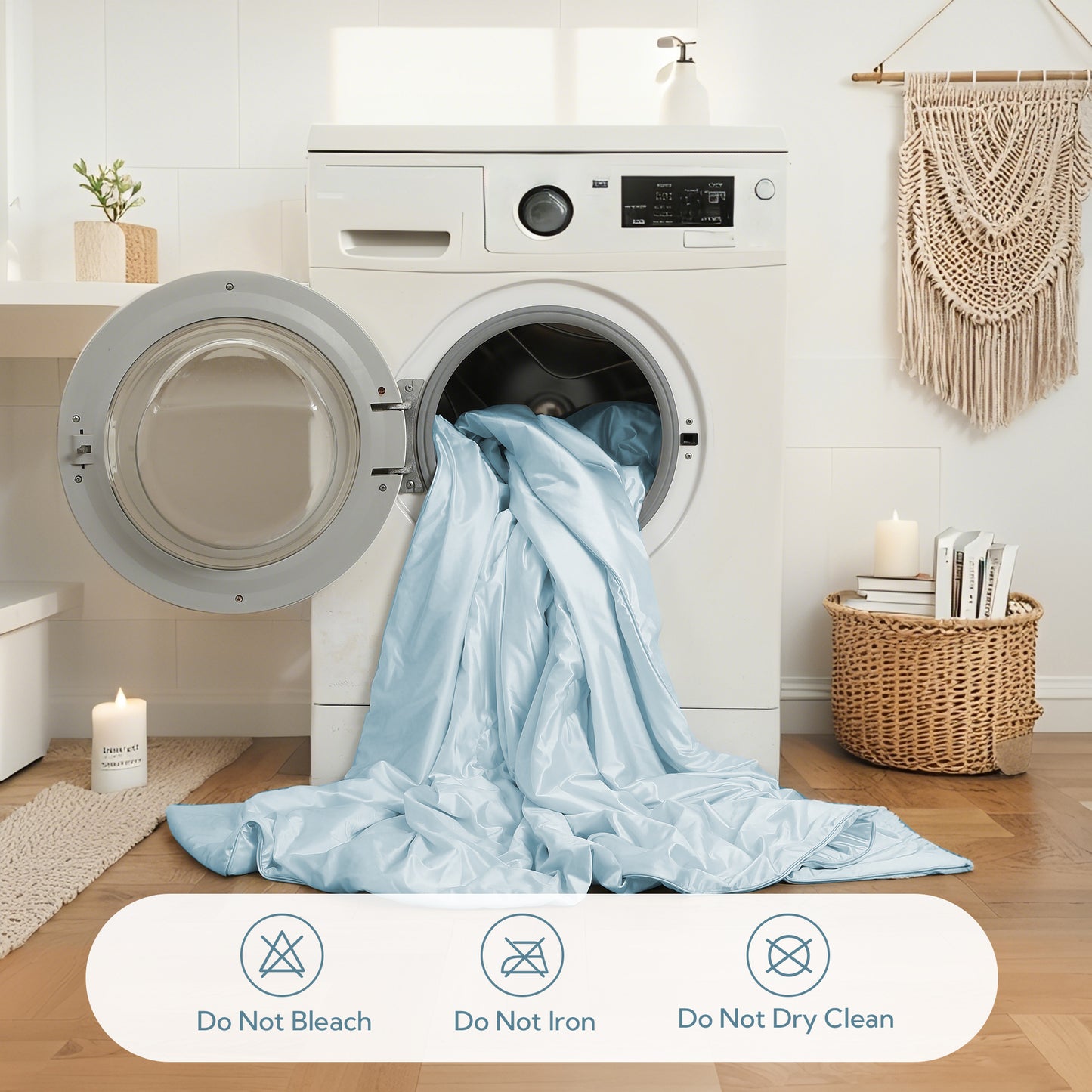 SUNNY HEAT Cooling Comforter Queen Size, Lightweight Breathable Soft Cooling Blanket for Hot Sleepers, Aqua Blue, 78"x90"