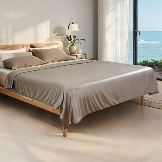 SUNNY HEAT Cooling Comforter Queen Size, Lightweight Breathable Soft Cooling Blanket for Hot Sleepers, Amber, 78"x90"