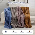 SUNNY HEAT Sherpa Blanket Queen Size 60''x80'' All-Season Lightweight Ultra Soft Bed Blanket Couch, Bed, Sofa, Travel Use, Gift, Light Coffee
