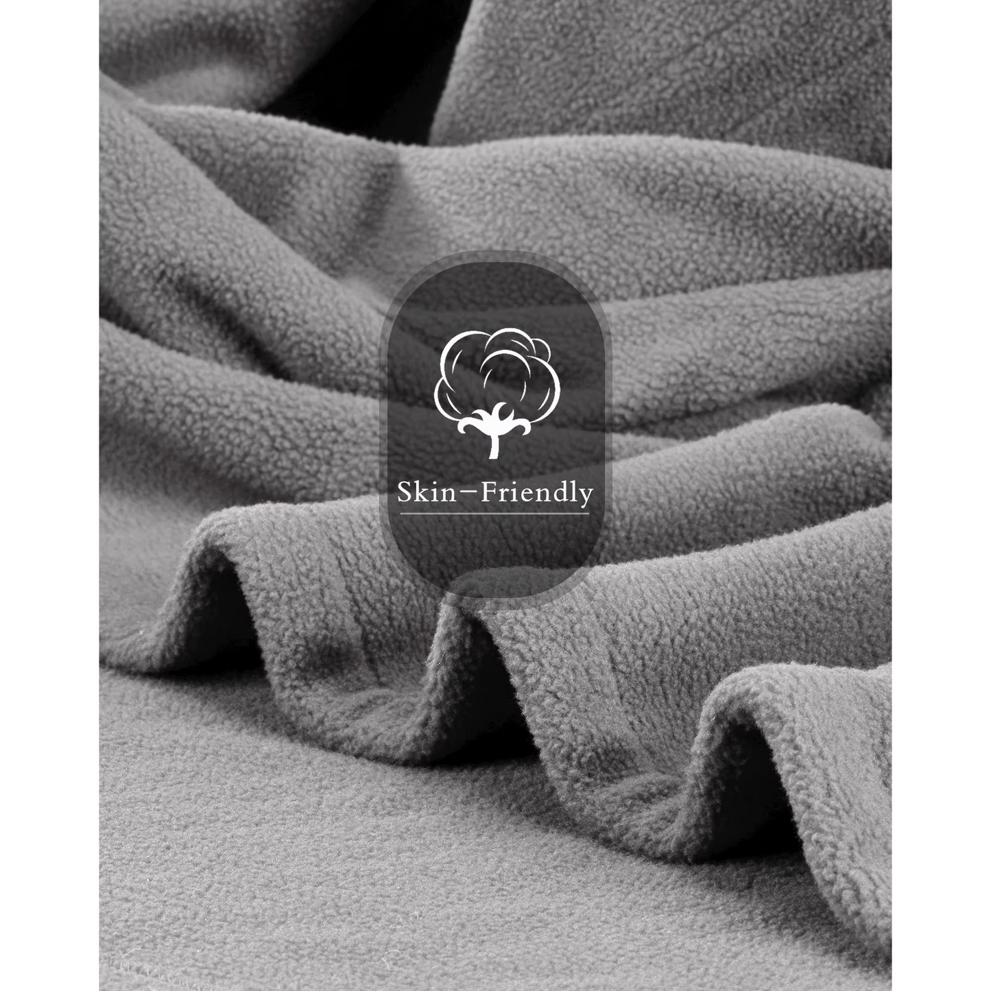 SUNNY HEAT Electric Heated Blanket Full Size 72" x 84" Soft Flannel with 4 Levels Heating & 10Hs Auto off, Machine Washable, Grey
