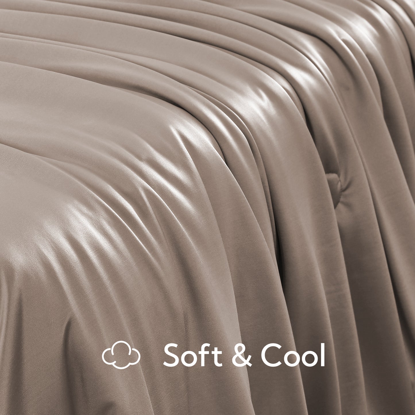 SUNNY HEAT Cooling Comforter Cal King, Reversible All Season Cooling Blanket, Amber, 90"x108"