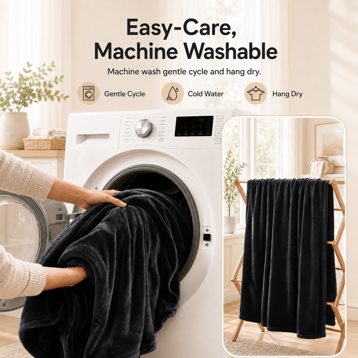 Electric Blanket 62" x 84" Twin Size Double Sided Flannel Heated Blanket Ultra-Soft Machine Washable, 4 Heating Settings & 10 Hours Auto Off with ETL Certified Warm Body for Home Use, Dark Grey