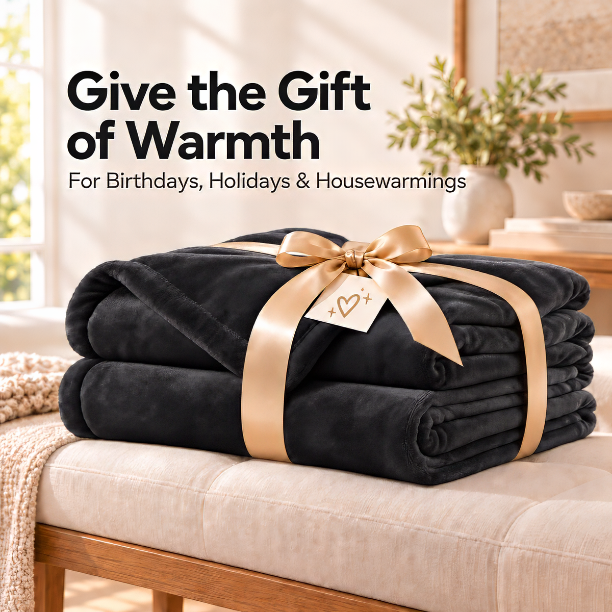 Electric Blanket 62" x 84" Twin Size Double Sided Flannel Heated Blanket Ultra-Soft Machine Washable, 4 Heating Settings & 10 Hours Auto Off with ETL Certified Warm Body for Home Use, Dark Grey