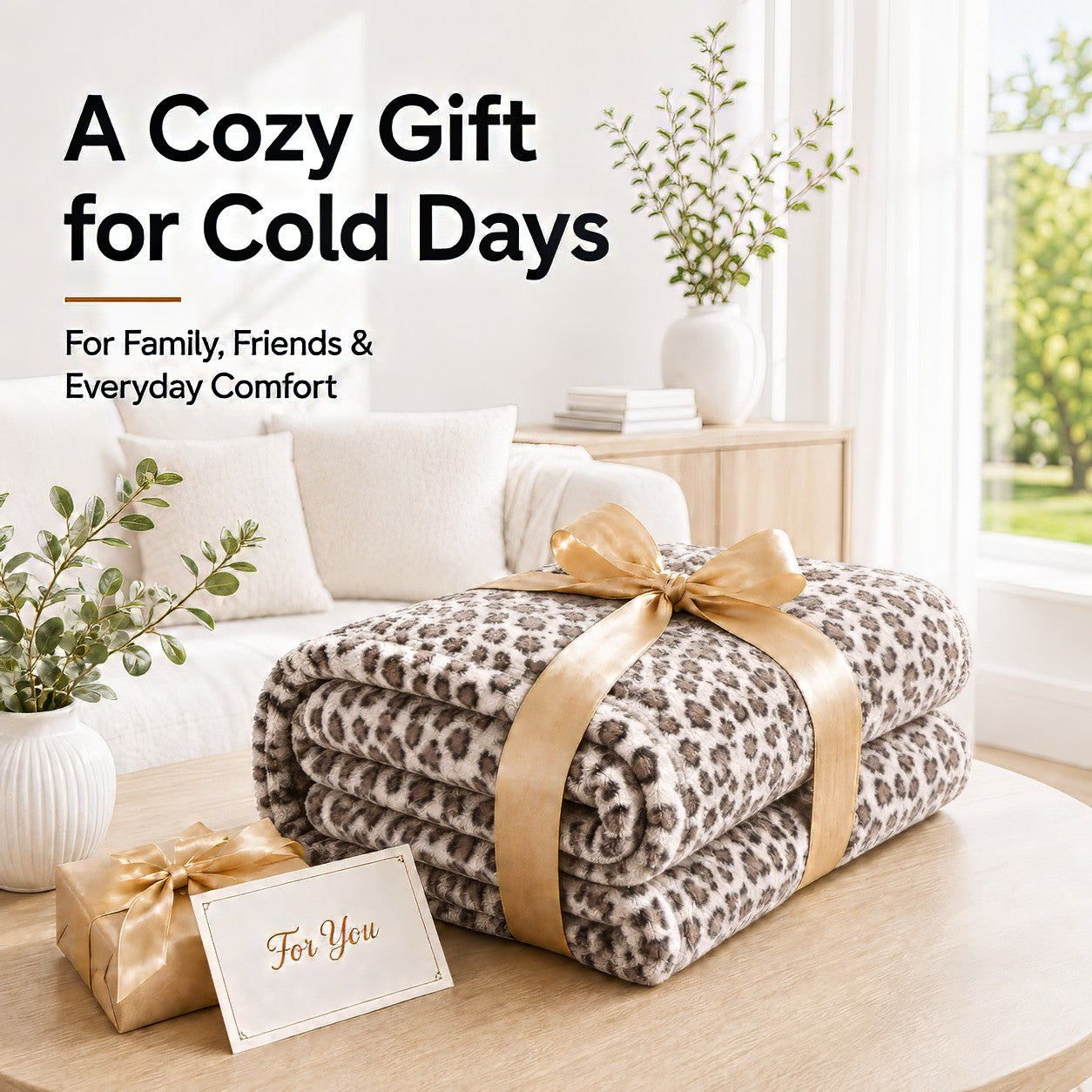 SUNNY HEAT Electric Blanket Heated Throw 50" x 60" -Fast Heating 9 Levels & 10H Auto off, Warm Soft Fannel Machine Washable, for Bed/Couch/Office, Beige Leopard Print