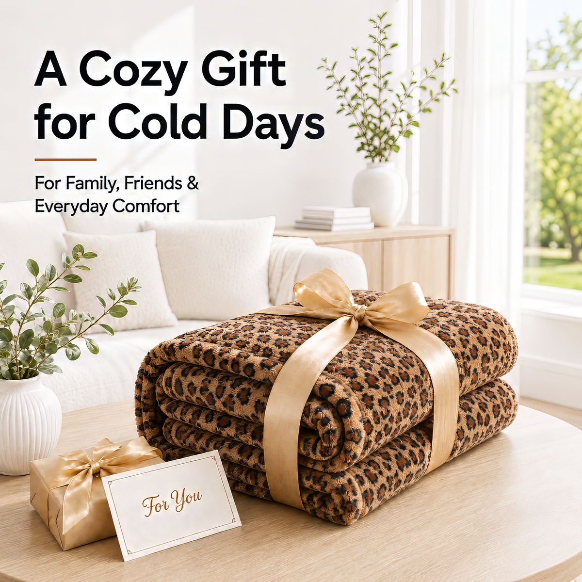 SUNNY HEAT Electric Blanket Heated Throw 50" x 60" -Fast Heating 9 Levels & 10H Auto off, Warm Soft Fannel Machine Washable, for Bed/Couch/Office, Classic Leopard Print