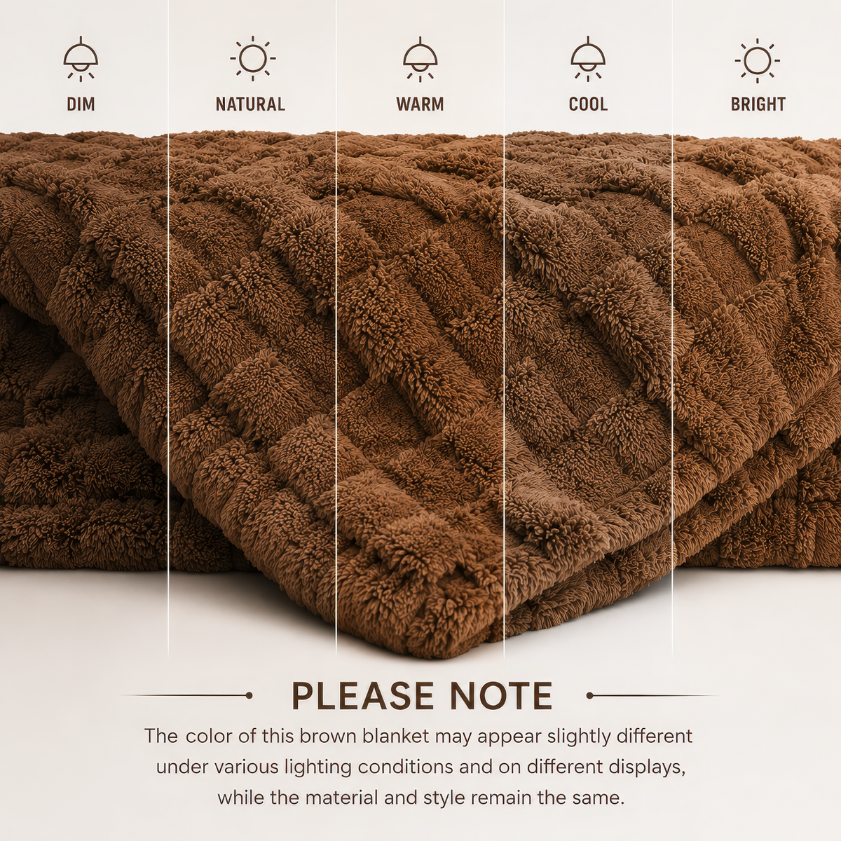 SUNNY HEAT Sherpa Blanket Twin Size 60"x80", Summer Lightweight All-Season Ultra Soft Bed Blanket for Couch, Bed, Sofa, Travel Use, Gift, Brown