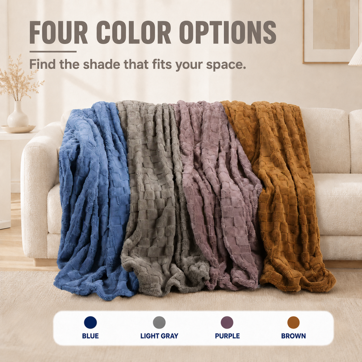 SUNNY HEAT Sherpa Blanket Twin Size 60"x80", Summer Lightweight All-Season Ultra Soft Bed Blanket for Couch, Bed, Sofa, Travel Use, Gift, Light Grey
