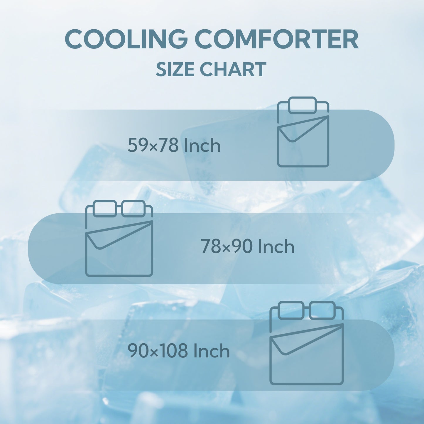 SUNNY HEAT Cooling Comforter Queen Size, Lightweight Breathable Soft Cooling Blanket for Hot Sleepers, Aqua Blue, 78"x90"