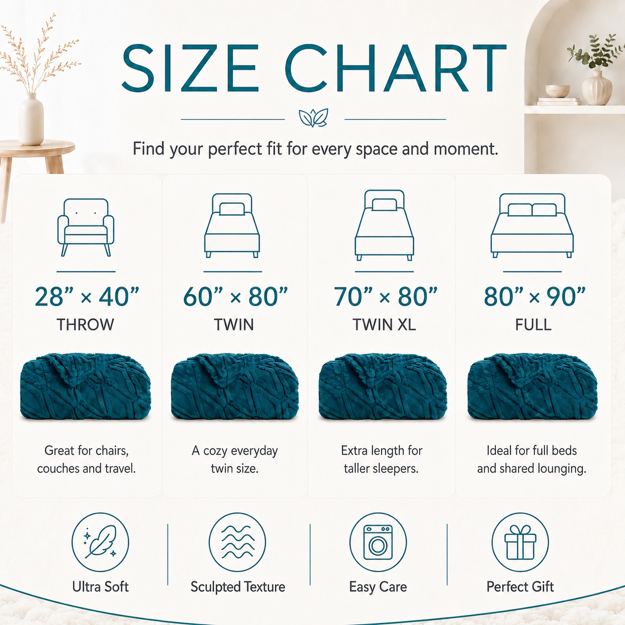 SUNNY HEAT Bed Blanket 70×78 Inches, Breathable and Cozy Microplush for Bed Sofa Couch, Suitable for All Seasons, Green