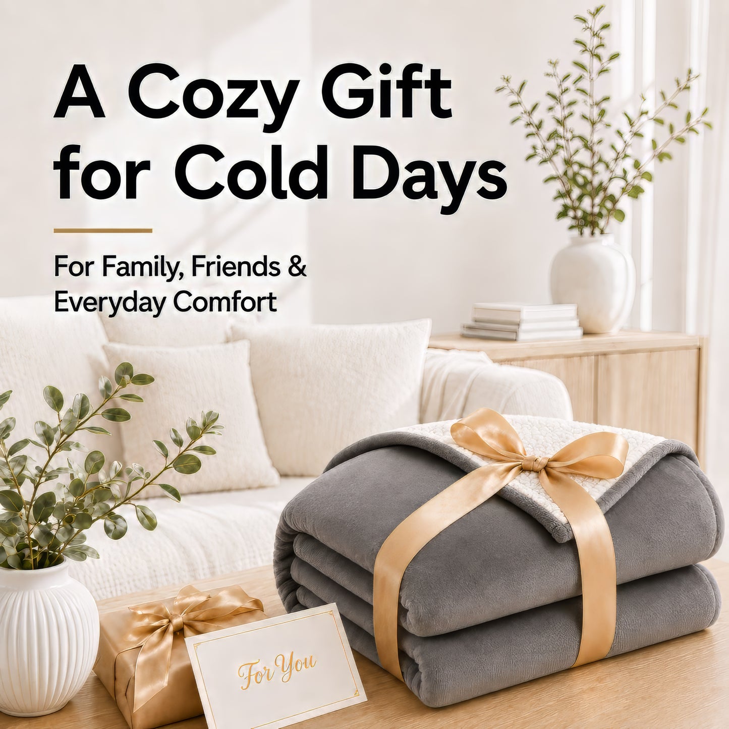 SUNNY HEAT Flannel Heated Blanket King 90"×100", 10 Heat Settings, 1-12 Hour Auto Off, Washable, Light Gray