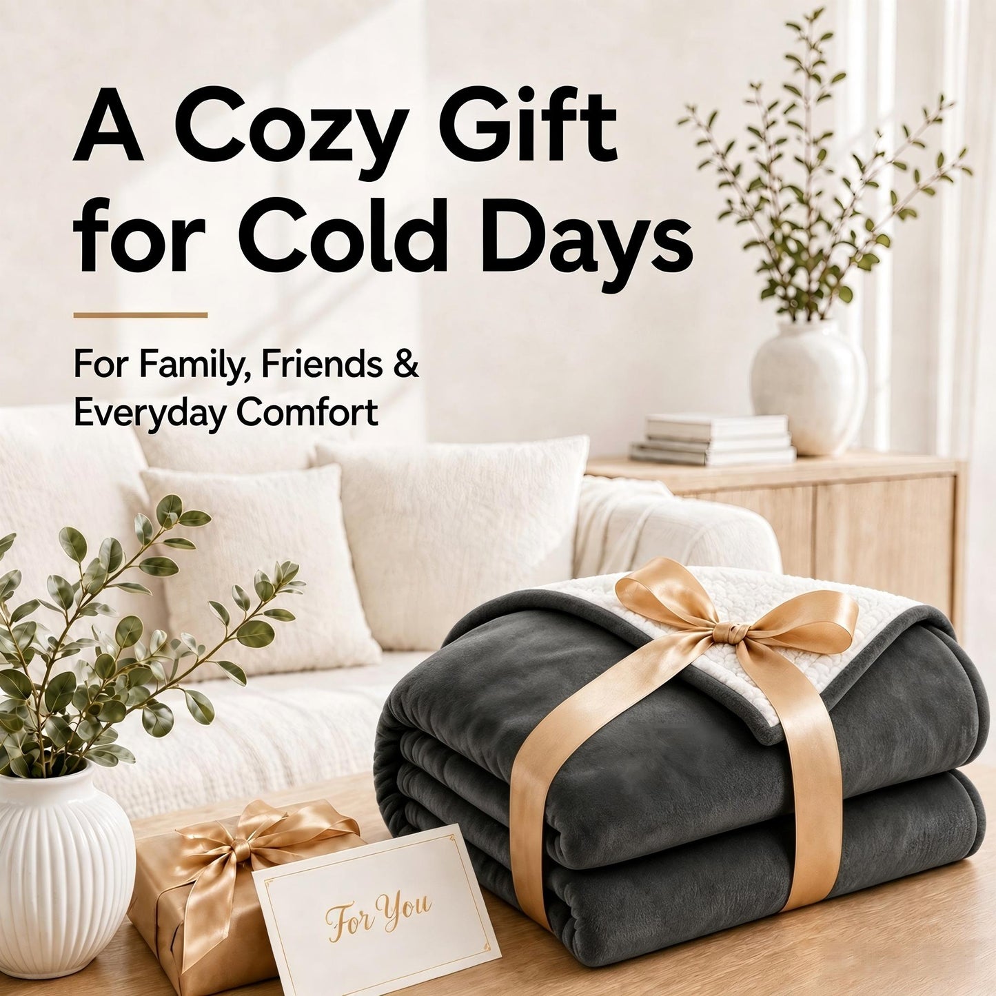 SUNNY HEAT Flannel Heated Blanket King 90"×100", 4 Heat Settings, 10H Auto Off, Washable, Dark Grey