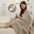 Heated Electric Blanket Full Size 72’’*84’’ - Super Soft And Cozy Heated Blanket With 4 Heat Levels 10 Hours Auto Off, ETL Certification, Light Brown