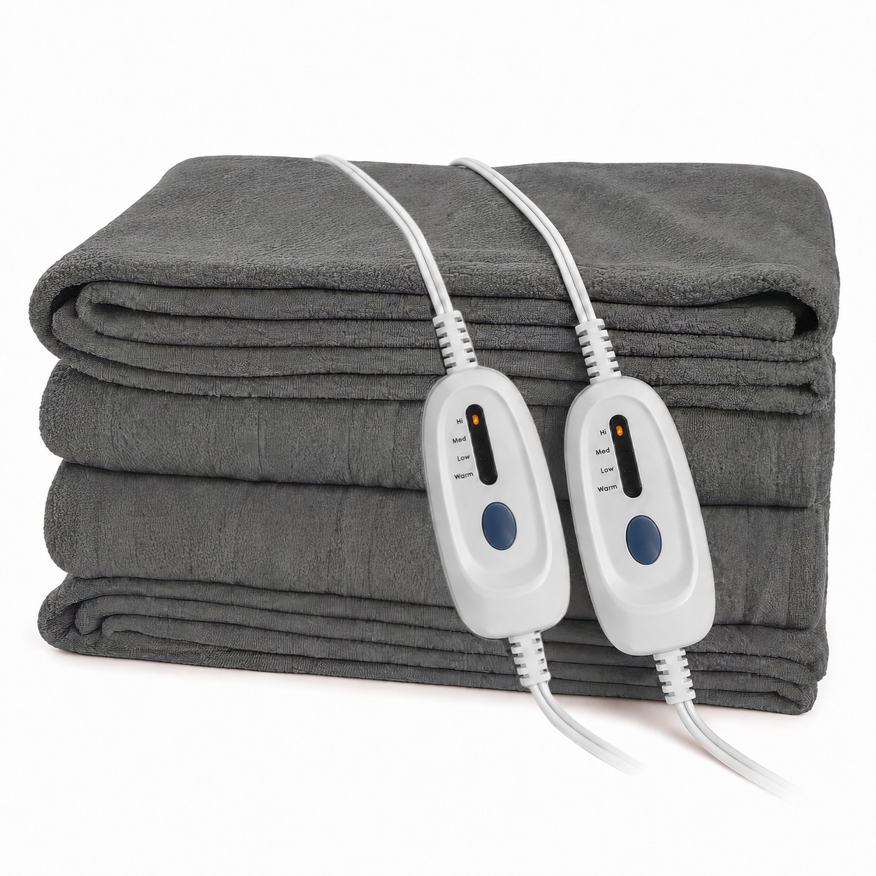 Electric Heated Blanket 84'' x 90'' Queen Size Polar Fleece – Machine Washable, Fast Heating & Overheat Protection, Multi-Scenario Use, Light Gray