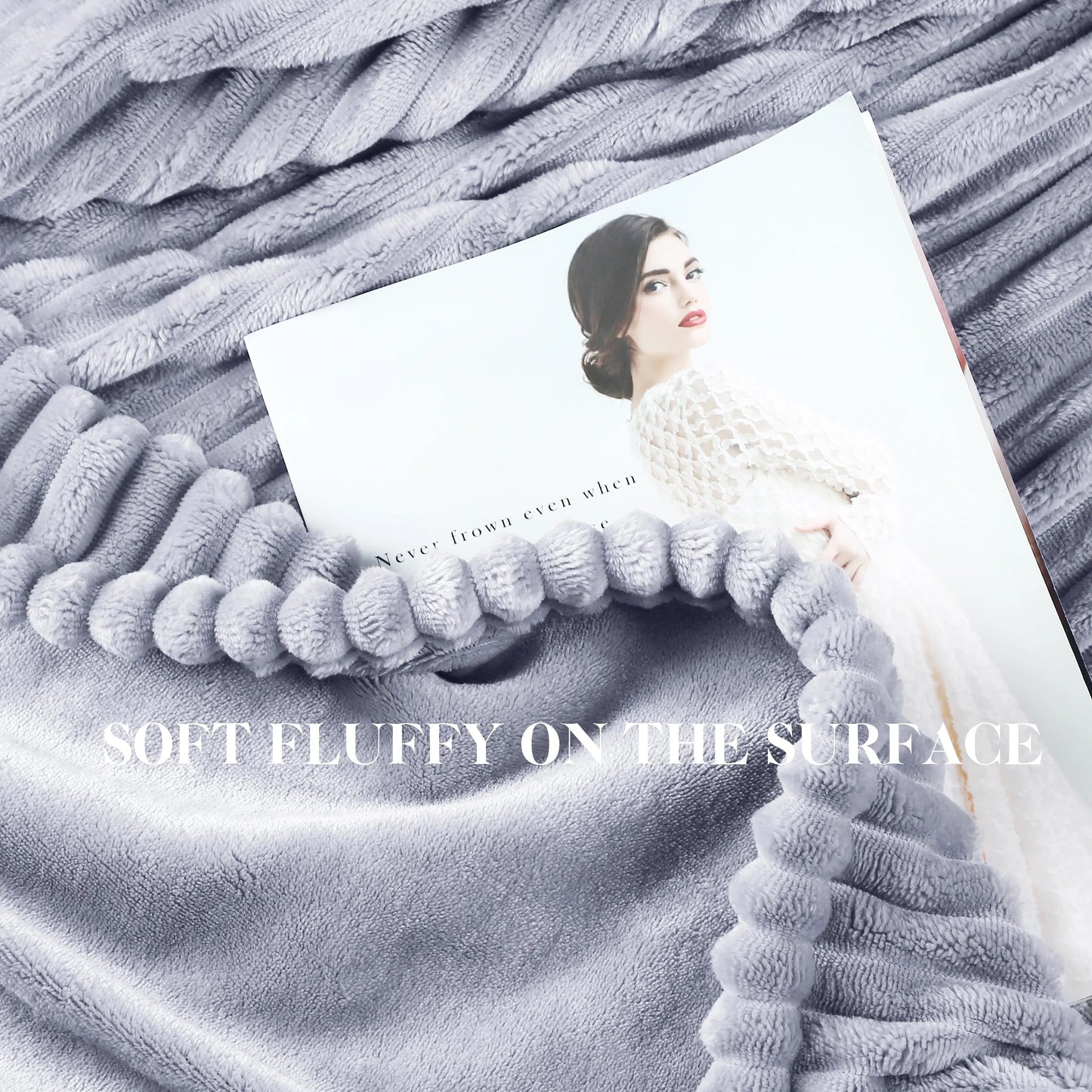 SUNNY HEAT Heated Electric Blanket Soft Flannel Full Size 72" x 84", Fast Heat, 10 Heating Settings & 12 Hours Auto Shut-off,Light Grey